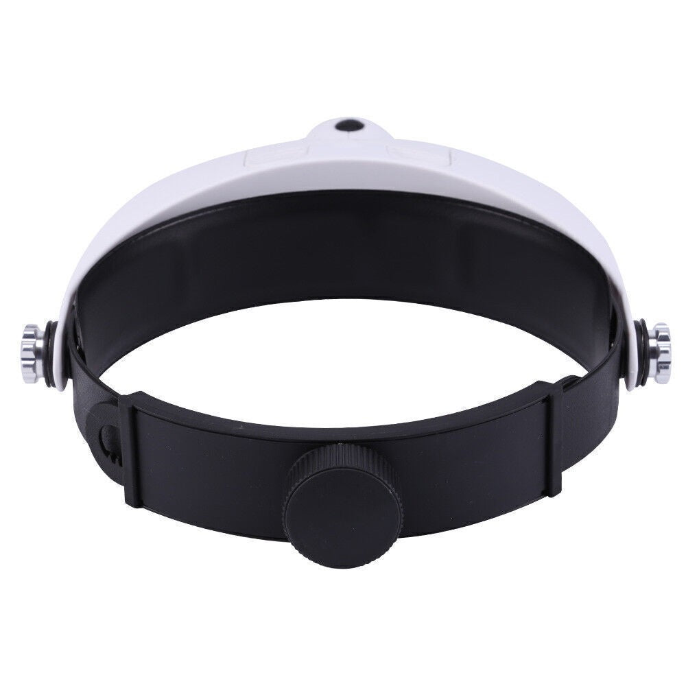Head Magnifier Adjustable Headband Magnifying Glasses With Light For Craft Work