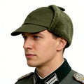 German Army Military Winter Pile Cap Olive drab OD hat warm cold weather
