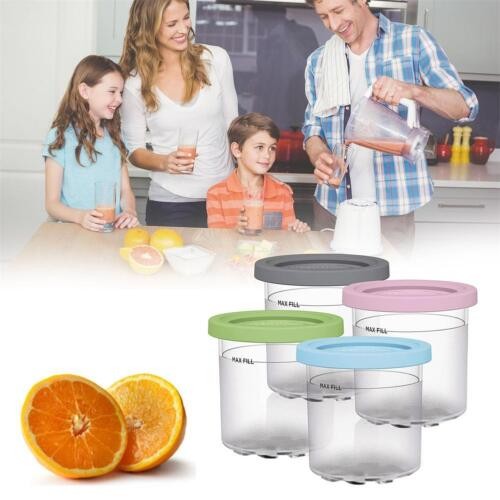 Ice Cream Dessert Container Tubs Jars For Ninja Creami NC301UK 473ml Tub. 4Pcs