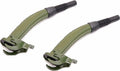 2X Car Jerry Can Spout Green Nozzle Filter Flexible Oil Petrol Fuel Funnel Metal