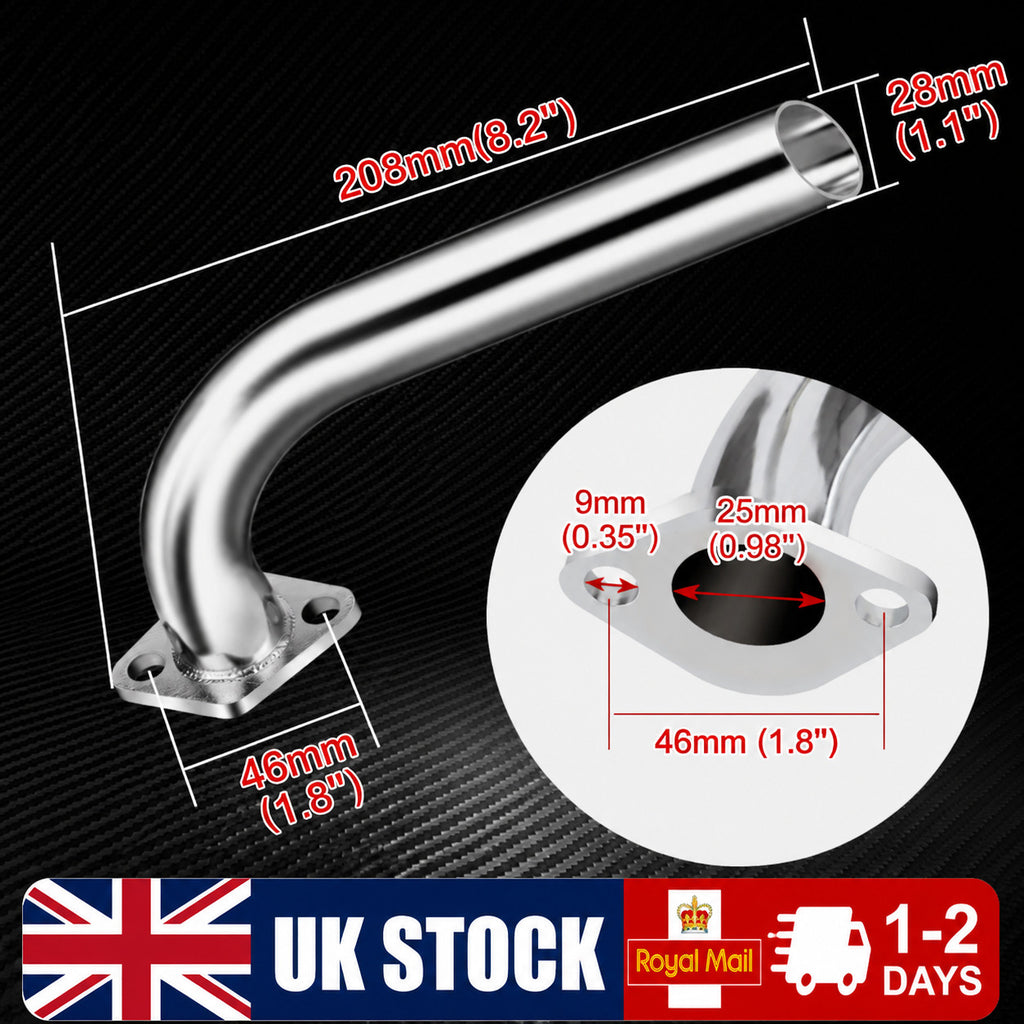 Exhaust Header Pipe For Predator 196 212cc Honda GX160 GX200 CT200U