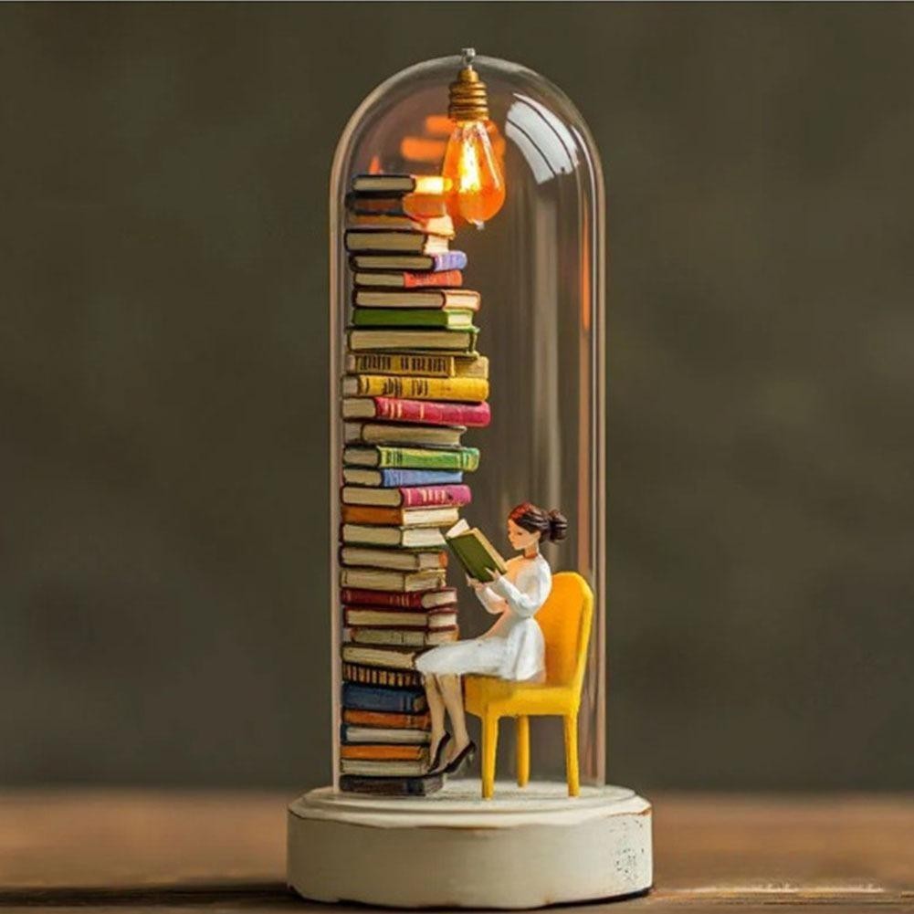 New Reader Eye Caring Night Book Light Lit Bulb Bookshelf Lamp, Home Decoratio D