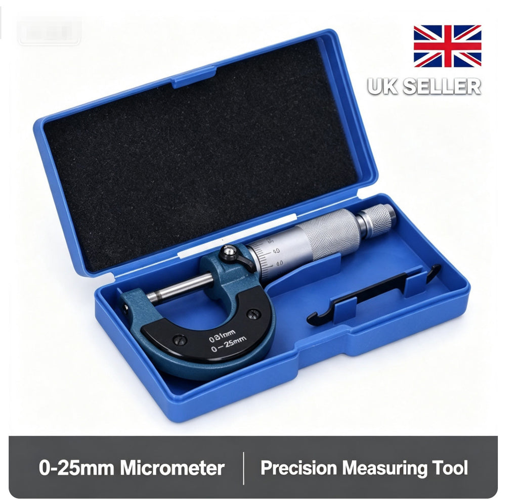 Outside Micrometer 0-25mm/0.01mm Grad Metric External Caliper 0-25mm