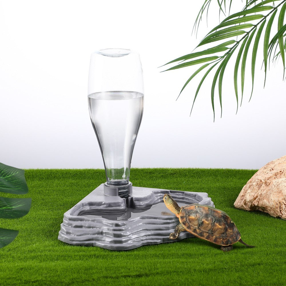 Tortoise Accessories Water Dish Reptile Drinker Terrarium Accessory Dripper