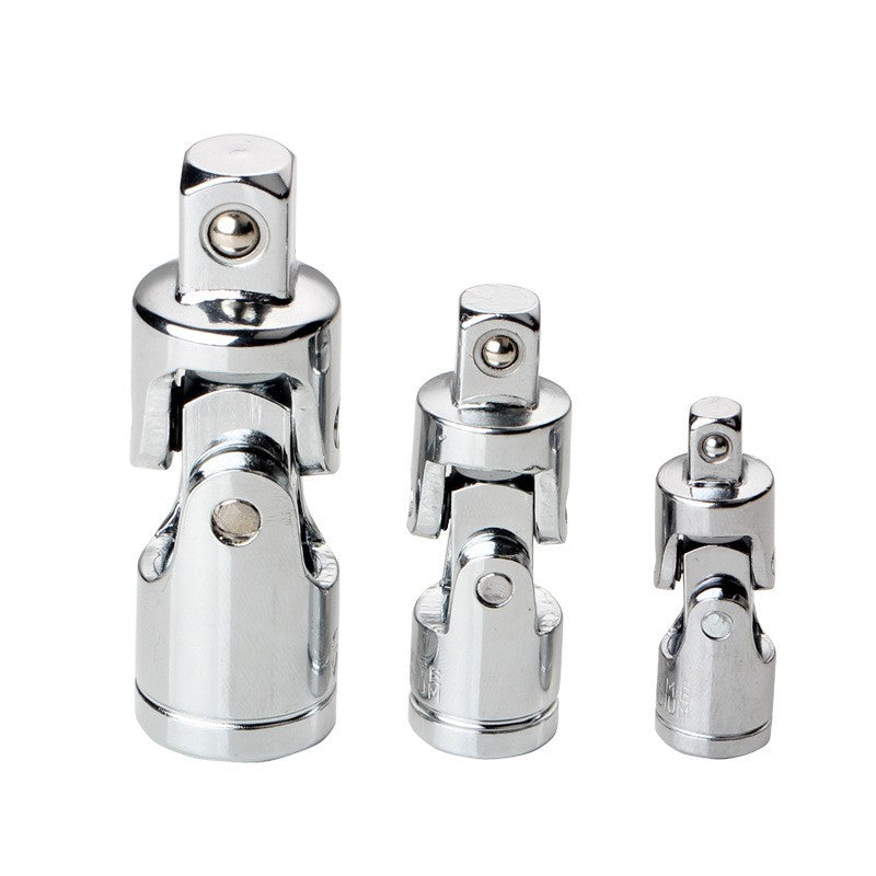 Universal Joint Socket Adapters 3 Piece Flexible Swivel Knuckles 1/4" 3/8" 1/2"
