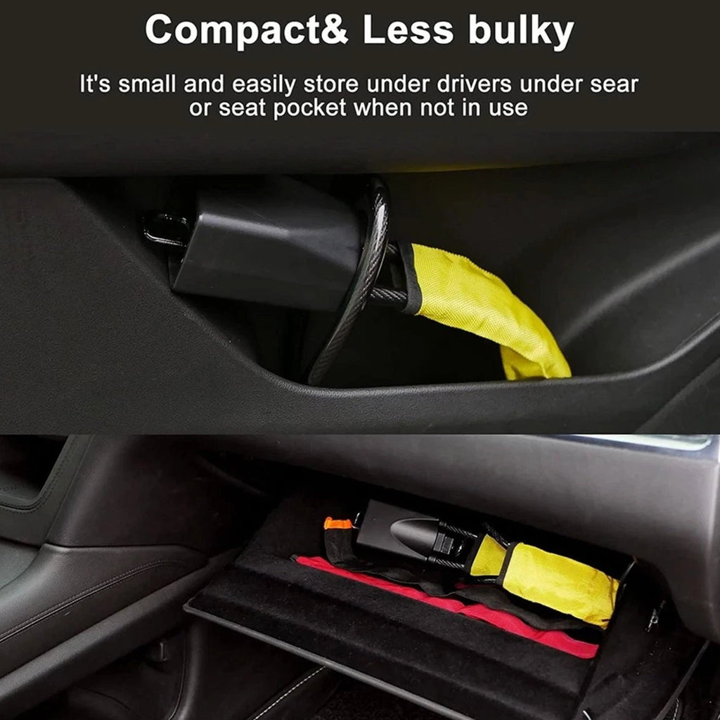 Seat Belt Lock Steering Wheel Lock Car Security Anti-Theft Device Accessory Keys