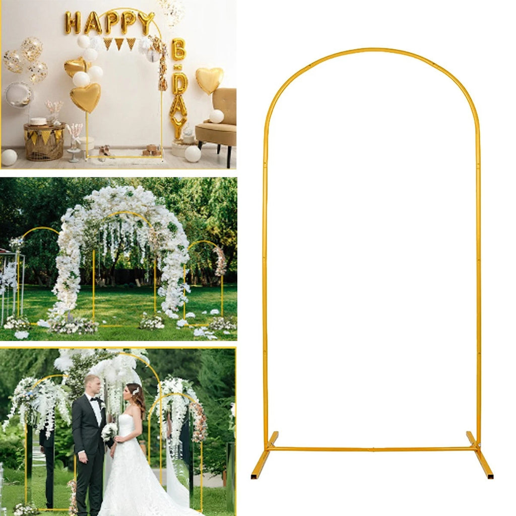 6.6FT Metal Wedding Arch Backdrop Stand Doorway Flower Frame Party Event Decor