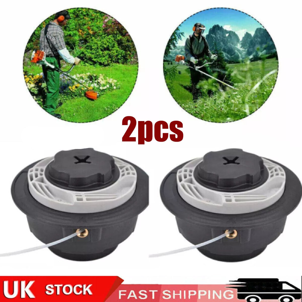 For Stihl Autocut Strimmer C6-2 Trimmer Head FS38 FS40 FS45 FS50 FSE81 2pcs