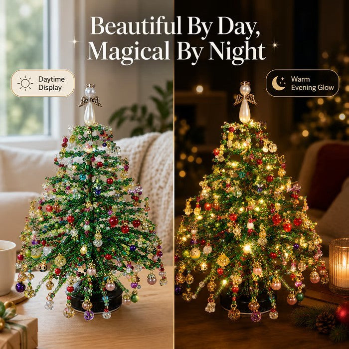 UK DIY Beaded Christmas Tree Kit, Handmade Colorful Bead Ornament Making Set