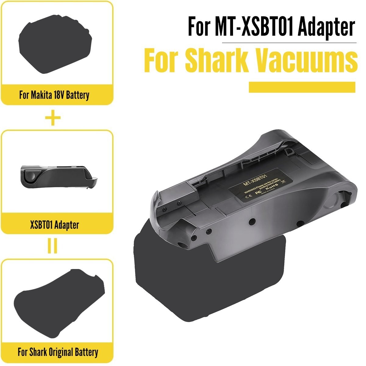 Adapter For Milwaukee 18V Battery Convert to For Shark Vacuum Battery