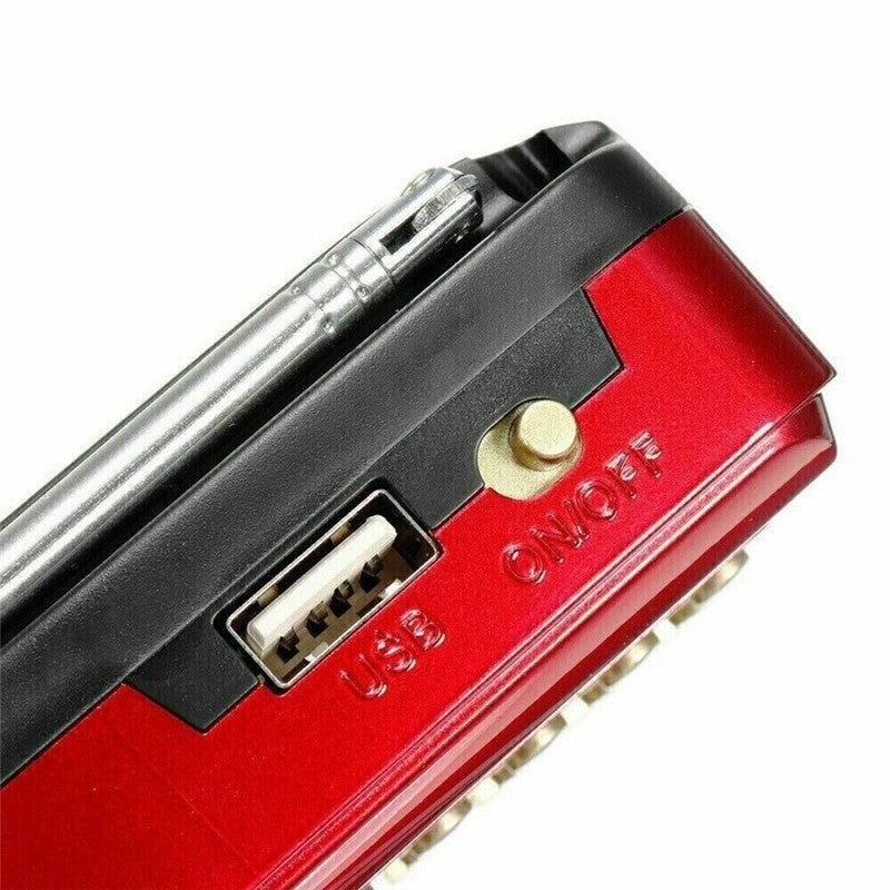 Rechargeable Mini Digital Portable Radio USB FM MP3 Music Player SD Card Speaker