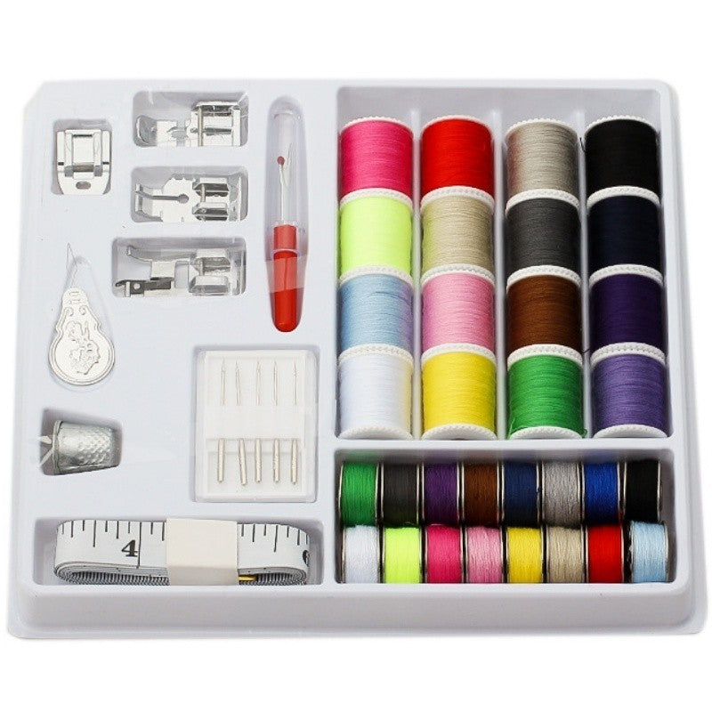 Sewing Threads Presser Foot Bobbins Kit for Hand & Machine Sewing DIY Embroidery