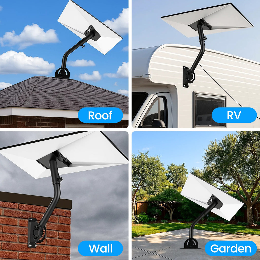 Heavy-Duty 360° Adjustable Starlink Gen3 V4 Mount – Wall & Roof Mounting Kit
