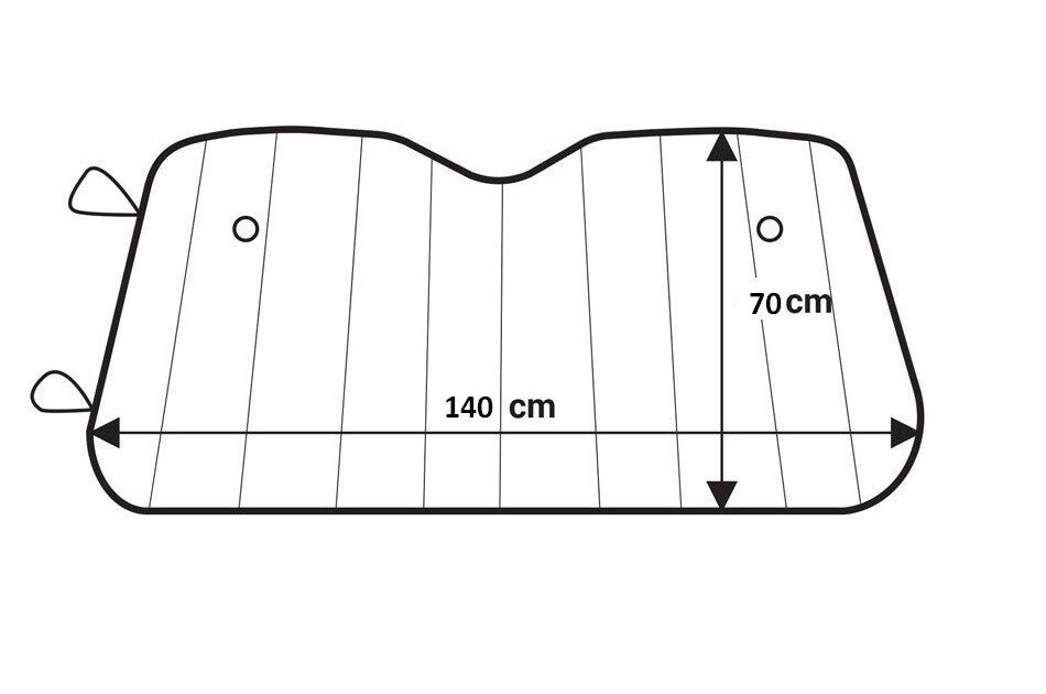 140x70cm Large Windscreen Sun Shade Car Van Double Sided Aluminium UV Protect