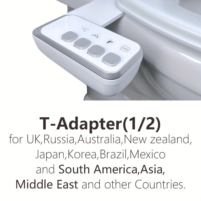Bidet Toilet Seat Attachment Self Cleaning Dual Nozzle Bathroom Water Spray