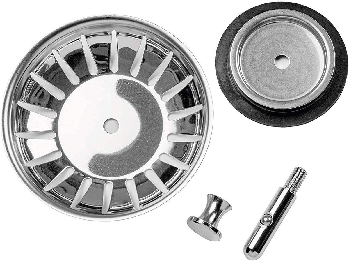 Kitchen Sink Drain Plug Strainer 83mm for Food Waste Stainless Steel Pack of 2