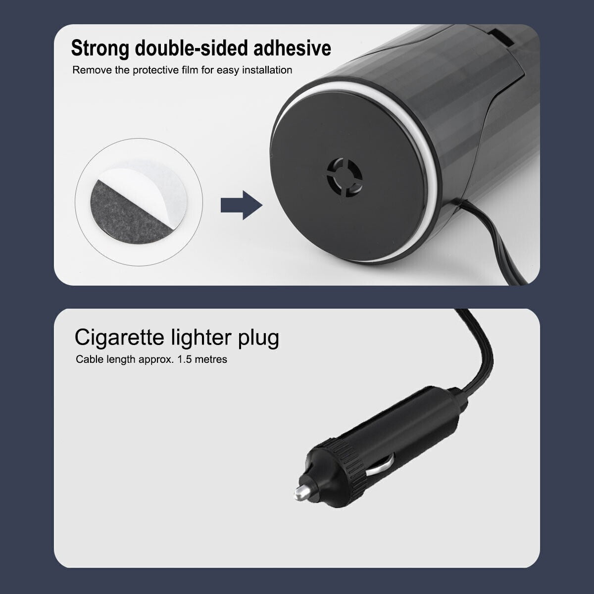 150W Electric Car Heater 12V DC Heating Fan Defogger Defroster Demister Portable