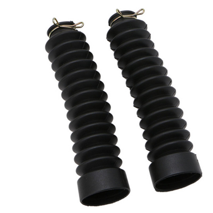 2 Pack Motorcycle Rubber Front Fork Dust Cover Shock Absorber Black