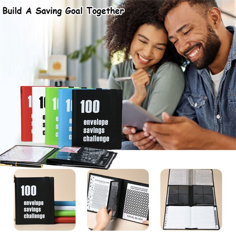 100 Envelope Challenge Binder Cash Savings Challenge Book Saving Money Envelope