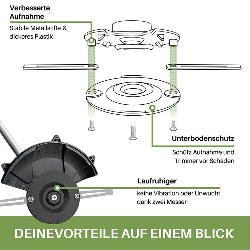 Metal Blade Replacement Blades for Einhell GE-CT 18 LI Cordless Grass Trimmer　7ｐ