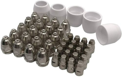 70pcs P80 Plasma Cutter Torch Electrode Cups Tip Welding Consumables