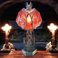Gothic Bat Wing Night Light, Red Glow LED Lamp Halloween Cathedral Home Decor