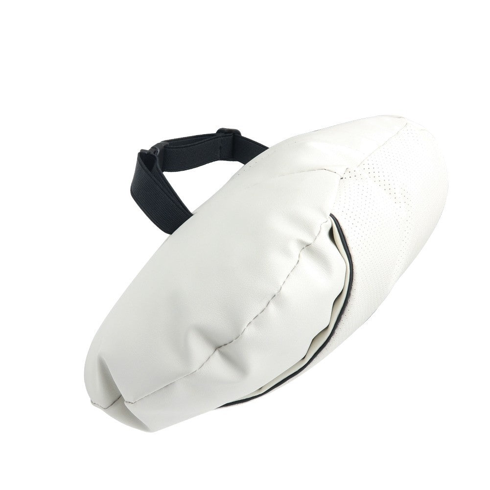 White Leather Car Seat Head Neck Rest Cushion Pad Headrest Pillow 1 piece