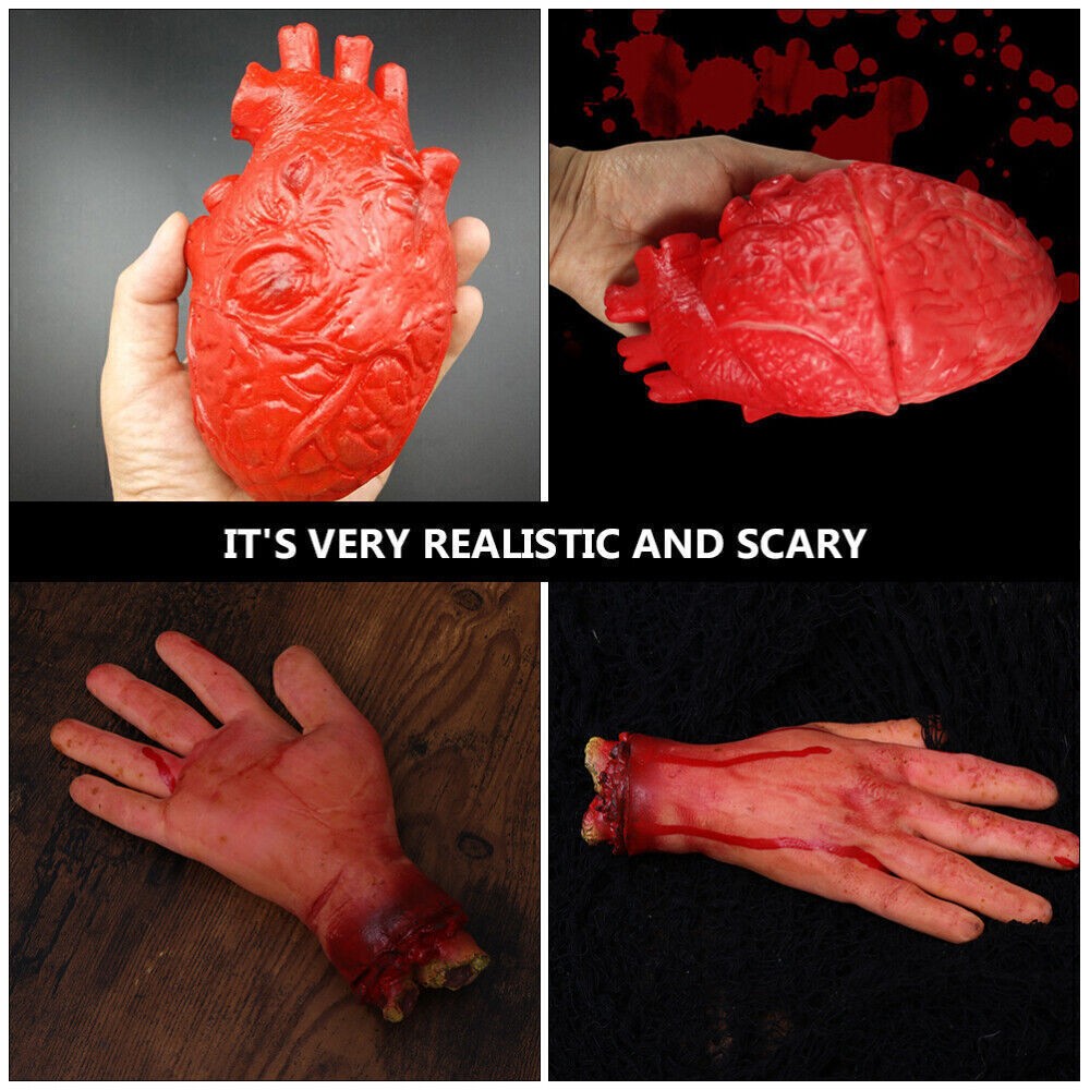 5 Pcs props for severed limbs Bloody body parts Halloween