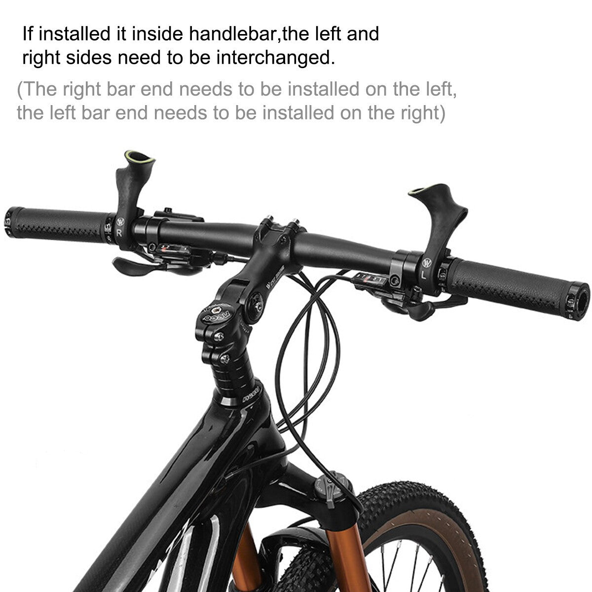 Ergonomic Design new Bicycle Inner Bar ends MTB Mountain Bike Handlebar Ends