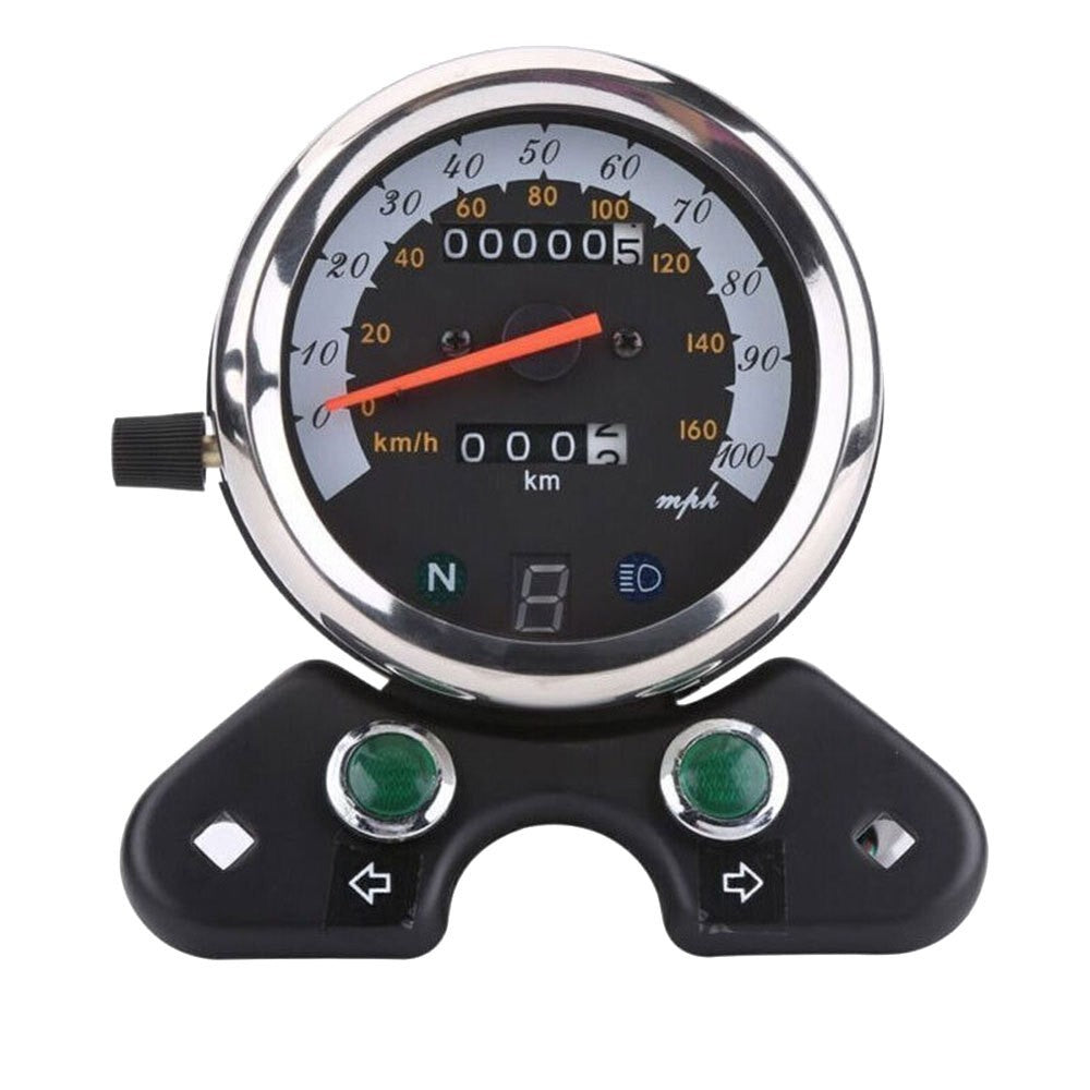 12V Digital Motorcycle Gauge LED LCD Odometer Speedometer Tachometer