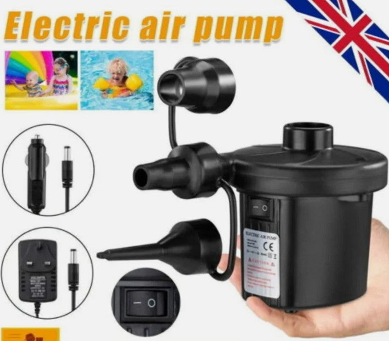 3 in 1 Electric Air Pump For Inflatables Camping Bed Pool Inflator Air Mattress
