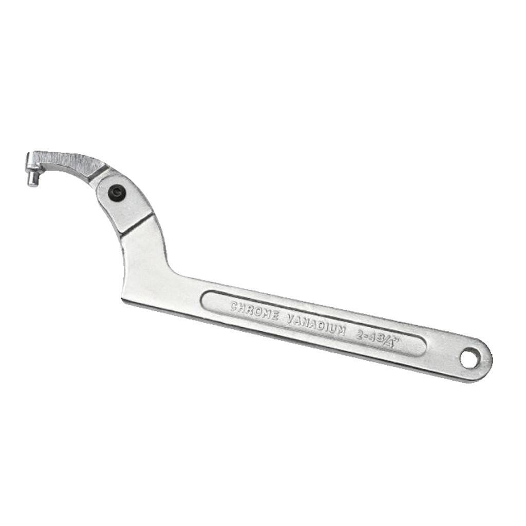 Adjustable Hook Wrench C Spanner  Hand Tool for Nuts Bolts 19-51mm Round Head