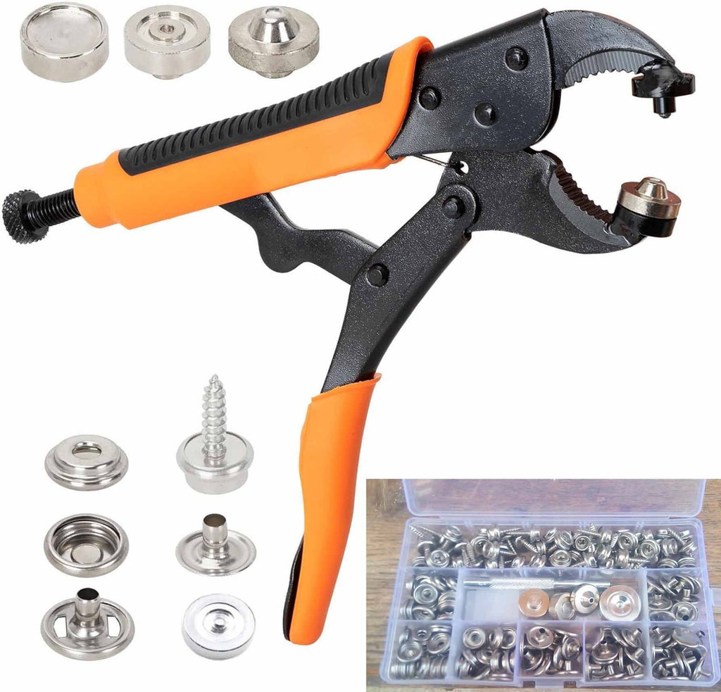 176X Heavy Duty Snap Fasteners Pliers Press Studs Kit Leather Button Tool UK