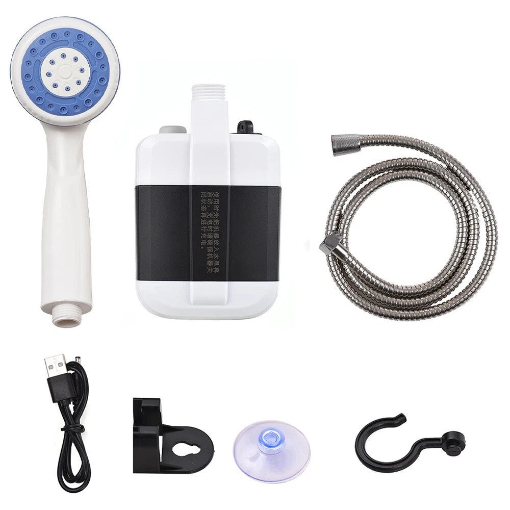 Camping Shower USB Portable Rechargeable Electric Shower Pump for Hiking Outdoor