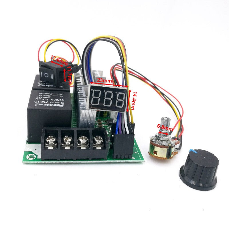 DC10-55V Reversible PWM Motor Speed Controller Switch Control 12V 24V 36V 60A
