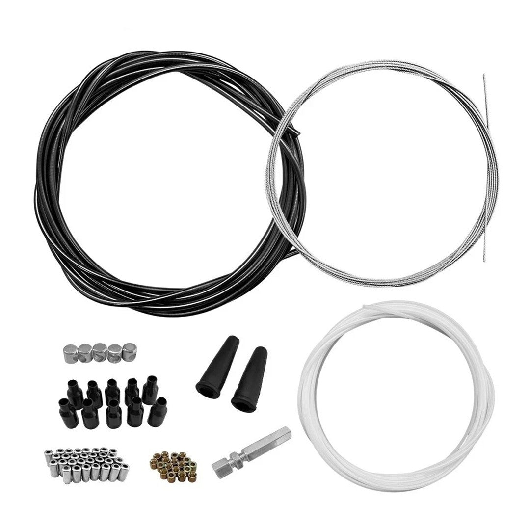Universal 5 Metres DIY Throttle Cable Kit Nipples Ferrules Motorbike Replacement