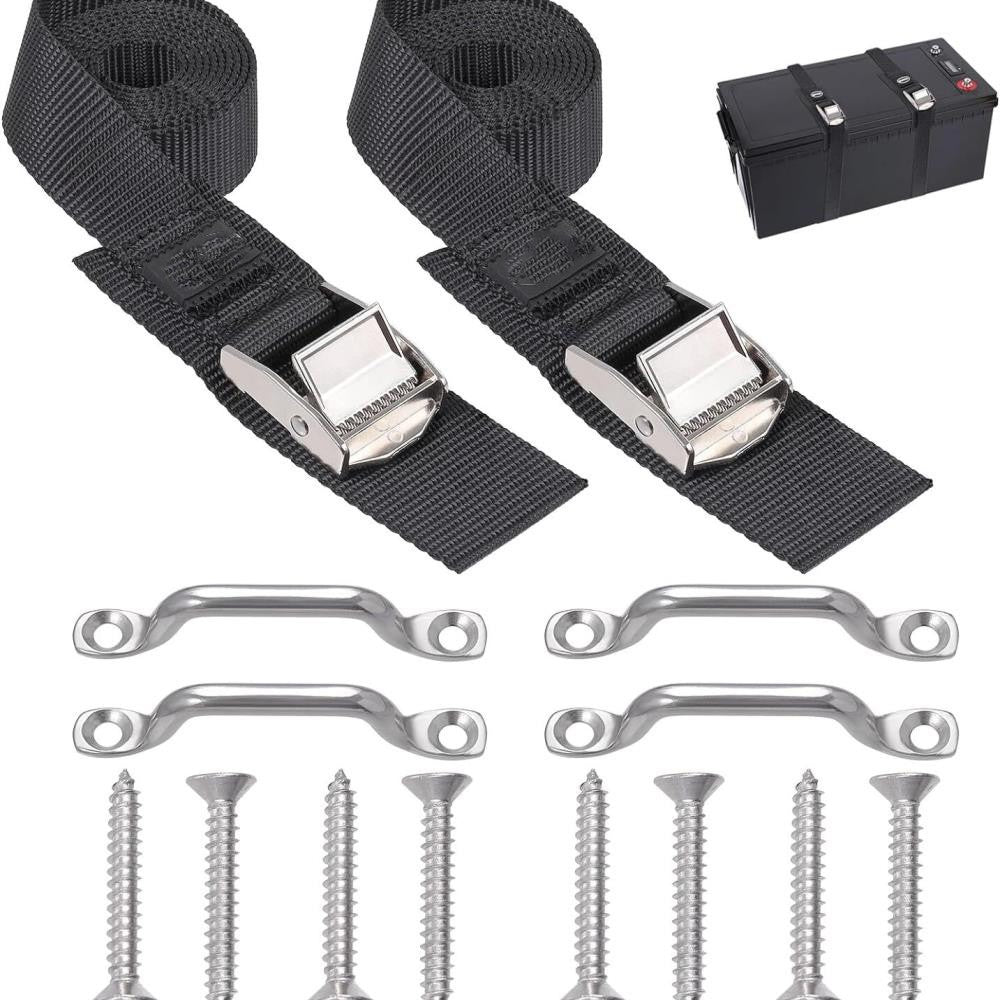 Battery Tie Down Strap Hold Down Kit 1"x 48" Cooler Tie Down Kit with Non-rust