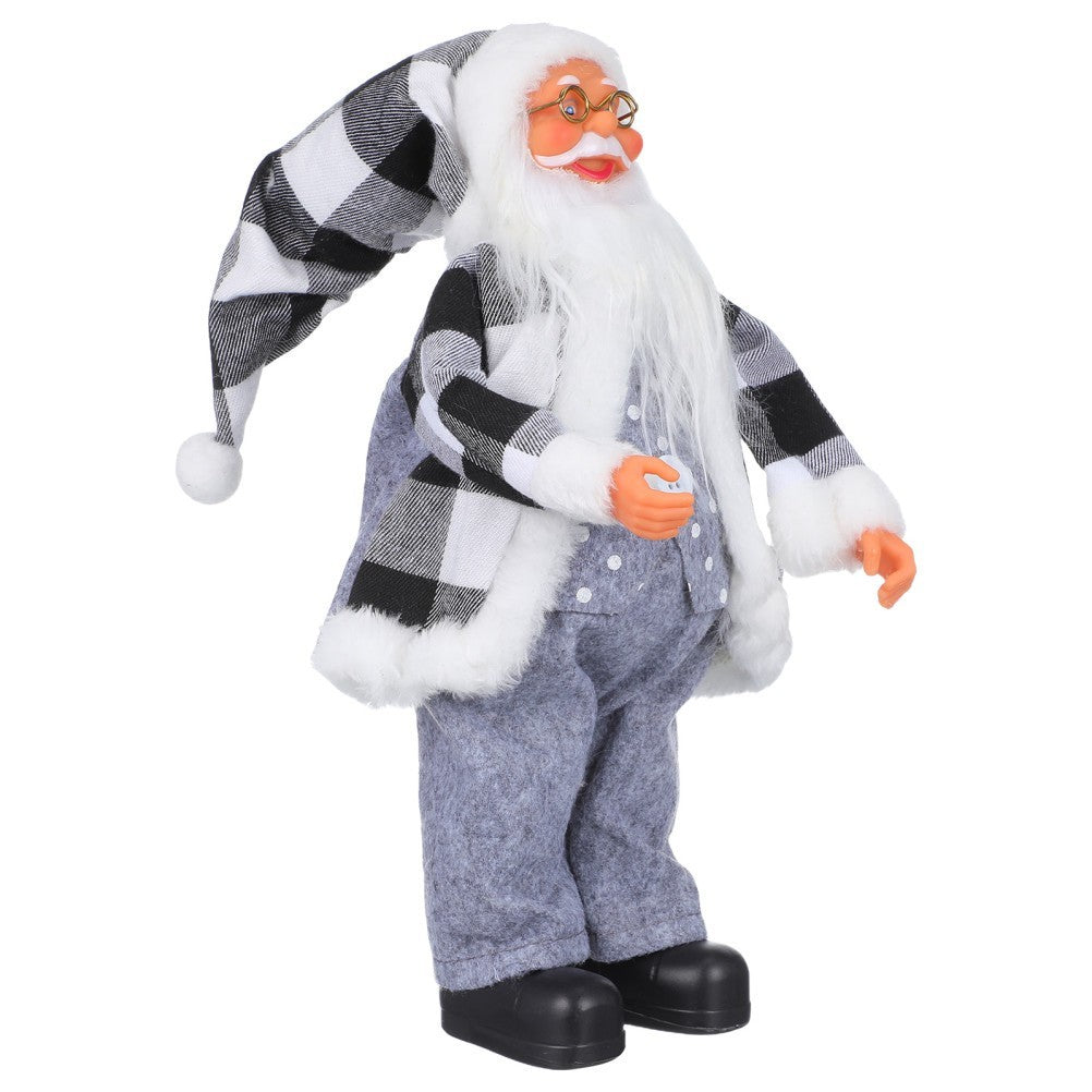 Holiday Standing Santa Claus Statue Reusable Multi Color Christmas Party Decor