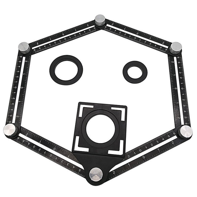 Universal Alumium Alloy Ruler Multi Angle Measuring Template Tool UK