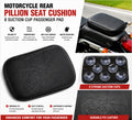 Motorcycle Rear Pillion Seat Mat 8 Suction Cup Passenger Cushion Pad