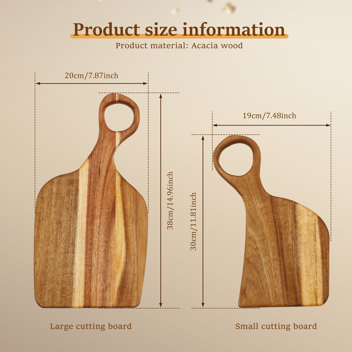 2Pcs Couple Charcuterie Board Wood Couple Cutting Board With Handle for CoMlw