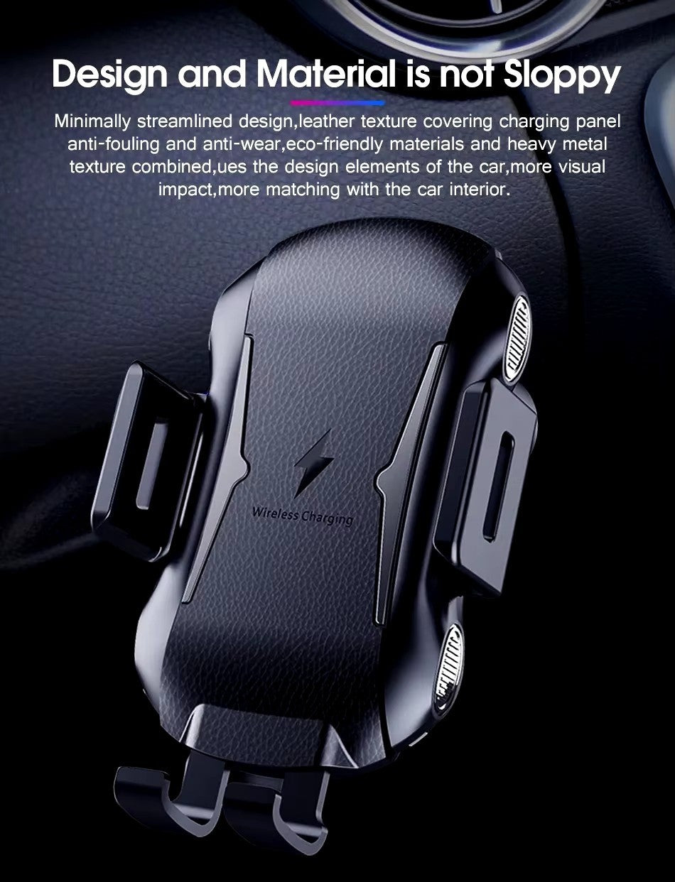 Wireless Fast Charge Car Phone Holder Universal Windscreen Dashboard Air Vent
