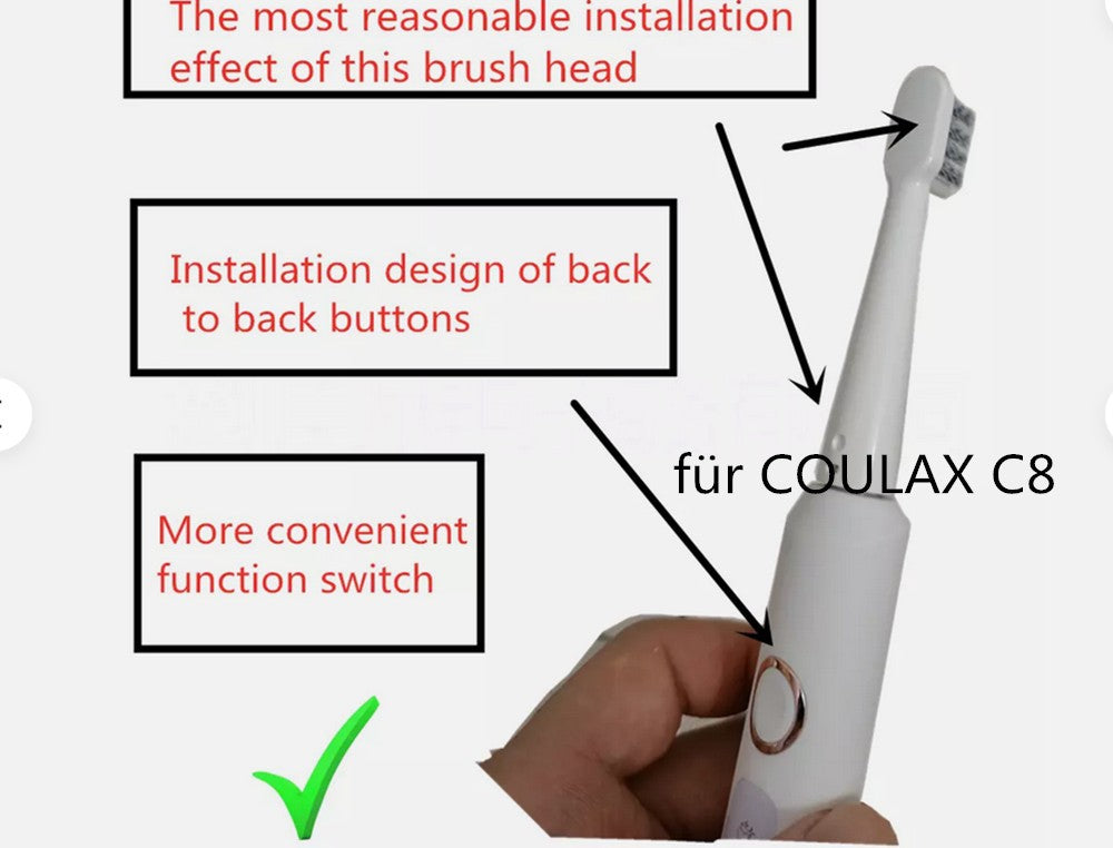 10Pcs Electric Toothbrush Replacement Heads