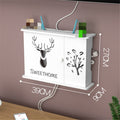 Wifi Router Shelf Storage Box Wall Mounted Cable Wire Hanging Bracket TV CD Box