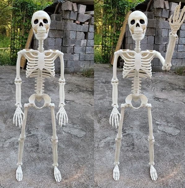 90cm Poseable Full Life Size Human Skeleton Prop Halloween Party Decoration