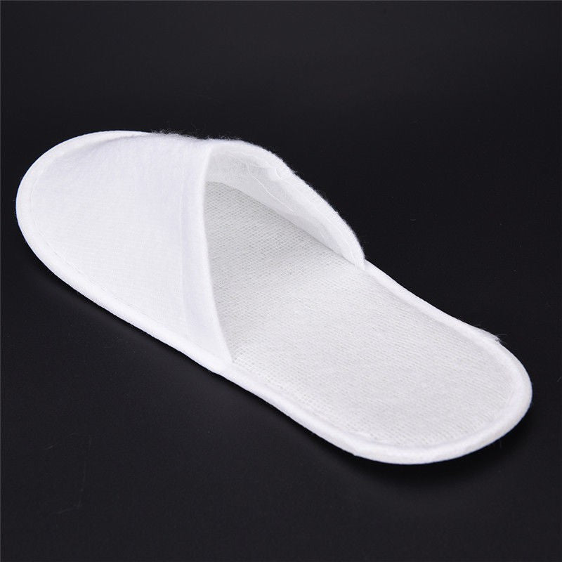 100 Pairs Spa Hotel Guest Slippers Close Toe Towelling Disposable Terry