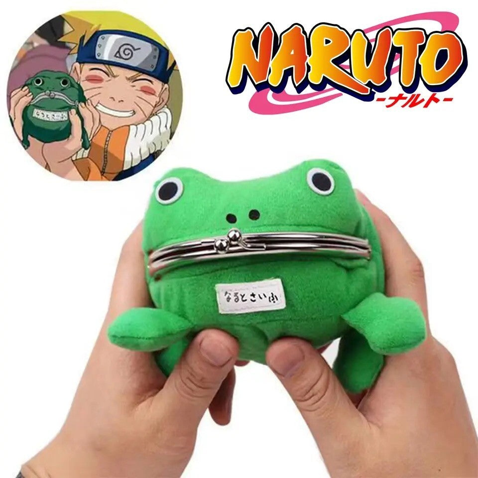 Cute Green Frog Style Coin Purse Anime Naruto Wallet Anime Cosplay Goods
