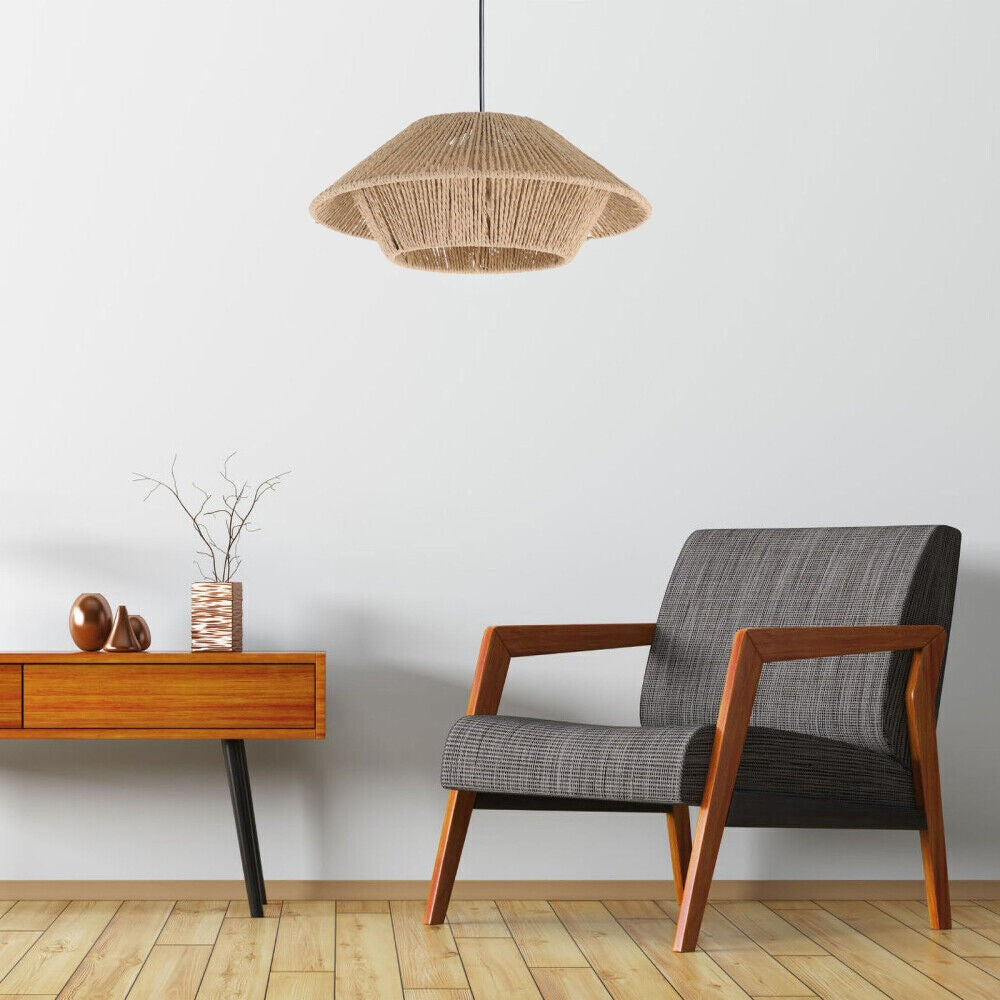 Rattan Light Shades Ceiling Replacement Lamp Woven Lampshade Fixture