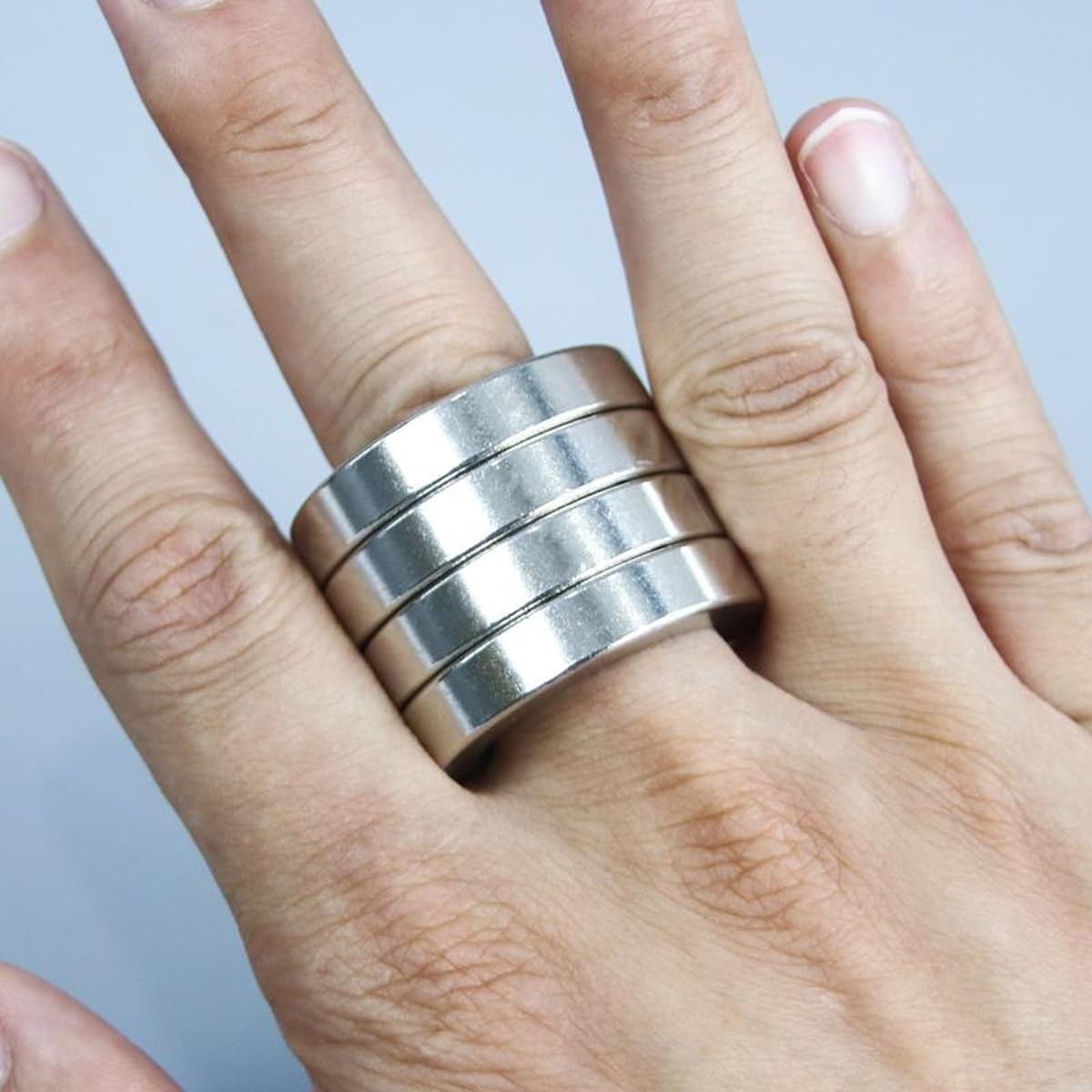 4 Finger Foldable Fidget Toy for Stress & Anxiety Spoven Folding Finger Ring