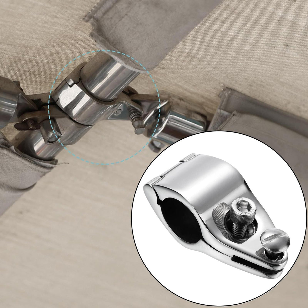 Boat Bimini Top Jaw Slide Clamp Practical Hardware Marine Canopy Tube Clamp